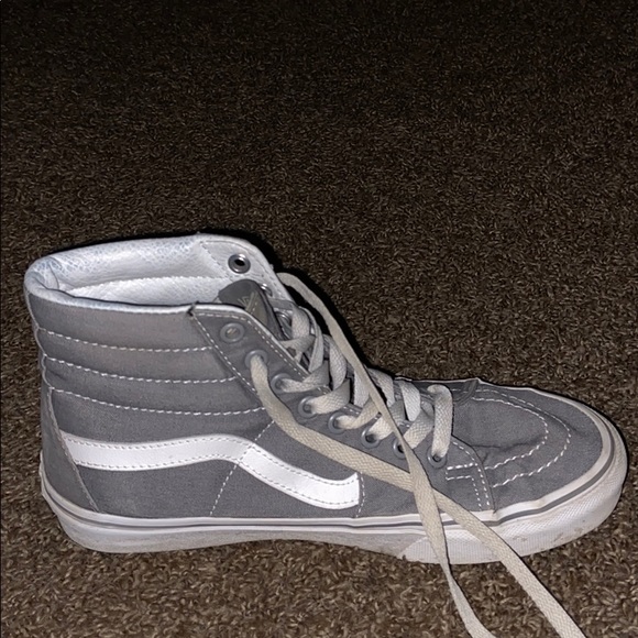 gray high top vans
